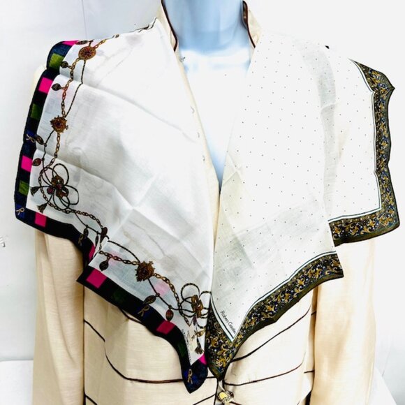 (2) New Roberta G & Roberta DiCamana hankerchief 17" Beige Olive bow tie (13) - Picture 4 of 8